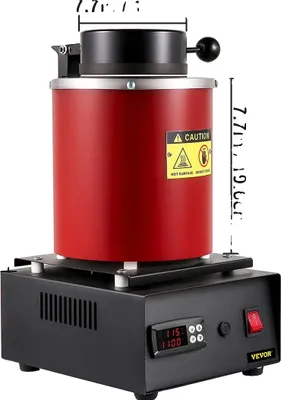 Obrázok produktu pre Pec na tavbu zlata, vysokovýkonné kúrenie, digitálne PID riadenie, 1350 W