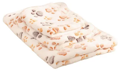 Produktbild von Hundedecke Flauschig 100x75cm Weiß Korallenfleece