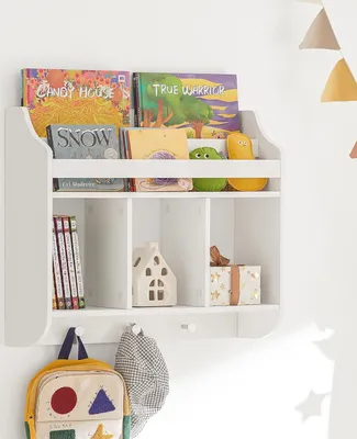 Image de SoBuy Étagère à livres pour enfants au mur - Étagère à livres - Étagère à livres enfant - Chambre d'enfant - Étagère de rangement pour la chambre d'enfant - 60