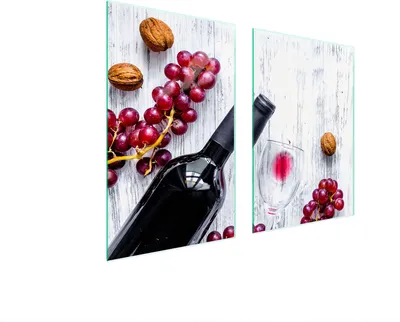 Obrázek produktu pro Skleněná pracovní deska do kuchyně 65x52 hroznů