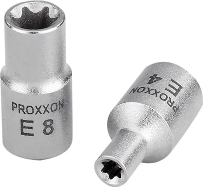 Image de Proxxon Steckschlüsseleinsatz Aussen Torx Einsatz Nuss E8 Antrieb 6,3mm (1/4")