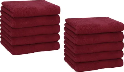 Produktbild von Betz Premium Seiftücher Set 10-teilig – 10× Seiftuch 30×30 cm, 100% Baumwolle 470 g/m², weich & saugstark, ® Farbe dunkelrot