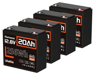 Obrázok produktu pre LiFePO4 batéria – lítiová batéria – hlbokovybíjací akumulátor – akumulátor do karavanu – akumulátor do lode – 4 kusy – 12V – 20Ah