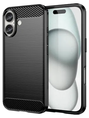 Produktbild von Hülle Carbon für Apple iPhone 16 Schutzhülle Handy Case TPU Cover Handyhülle