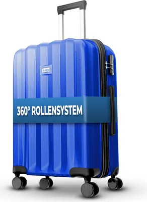 Produktbild von Reisekoffer 1052 Reisetasche Koffer Handgepäck Tasche Trolley ABS Königsblau XL-75cm