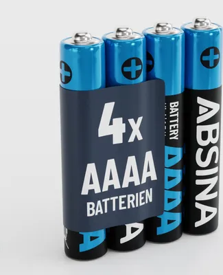 Produktbild von ABSINA 4x Batterien AAAA für Surface Pen, Tablet Stift und vieles mehr, AAAA Batterie 1,5V Alkaline, Mini Batterien AAAA LR61 E96