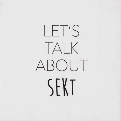 Produktbild von Cocktailserviette "Let´s talk about Sekt"