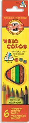 Zdjęcie produktu dla Kredki Triocolor Trójkątne 3131 6 Kol.7 Mm 1996