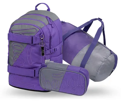 Produktbild von Baagl Schulrucksack Set Jungen 3 Teilig, Skateboard Rucksack, Schultasche ab 3. Klasse, Grundschule Ranzen mit Brustgurt, Ergonomischer Schulranzen, 25 l (Fortnite Blue)