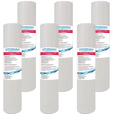 Wasserfilterpatrone PP 10 Zoll 10 µm für Osmose, 6 Stück
