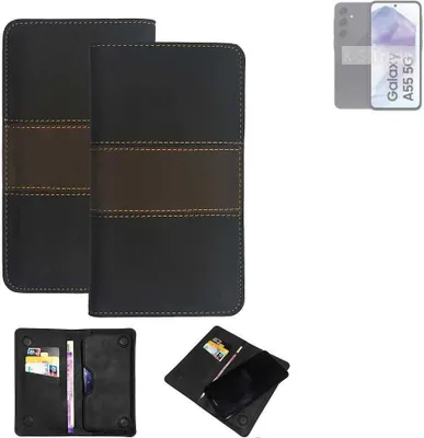 Produktbild von K-S-Trade Hülle Handyhülle kompatibel mit Samsung Galaxy A55 5G Schutzhülle Walletcase Bookstyle Tasche Schutz Case Handytasche Wallet Cover