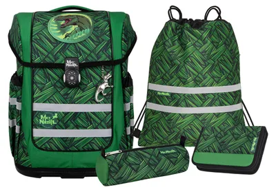 Produktbild von McNeill Schulranzen Ergo Compacto Schoolbag Set 5-teilig Wow grün