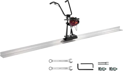 Produktbild von Vibrationsbohle Rüttelbohle - Betonabzieher 1,2 m - Viertakt-Motor - Drehzahl 6500 U/min - Aluminium - Höhenverstellbare Griffe - Hohe Effizienz