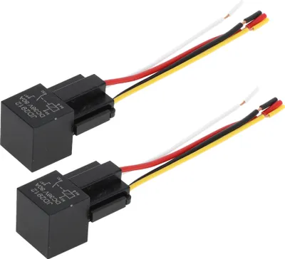 Produktbild von 4 Pins 36V 80A 2 Stk. Auto-Relais mit Kabelbaumsteckdosen Wasserdichtes Auto-Relais Schwarz