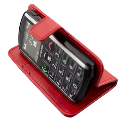 Obrázok produktu pre caseroxx puzdro na mobilný telefón kompatibilné s Emporia Pure V25 Wallet Case v cervená