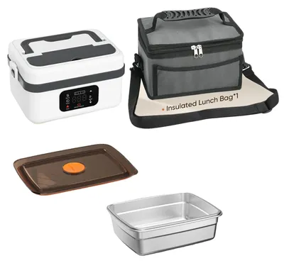 Image de Boîte à lunch chauffante, portable, avec plusieurs modes de chauffage, de couleur noire