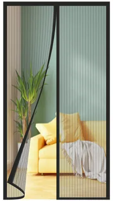 Produktbild von Fliegengitter für Balkontür 115x245 cm, verschiedene Größen, ohne Bohren, schwarz
