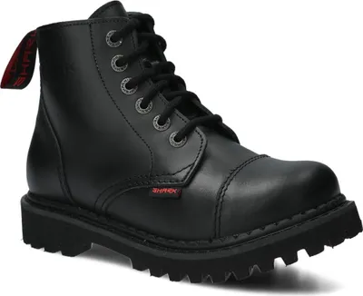 Produktbild von NAGABA Stiefel Damen Herren Springerstiefel 6-Loch - Leder - Schwarz - 44