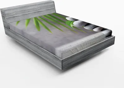 Produktbild von ABAKUHAUS Felsen Spannbetttuch, Kurbehandlung Werkzeuge Meditation Konzepte, Stabilität, Therapie Thema Wohlbefinden Massage, 90 x 200 cm, Mehrfarbig
