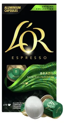 Obrázek produktu pro Kávové kapsle L'OR Espresso Brazil 52 g, 10 kapslí pro kávovary Nespresso®