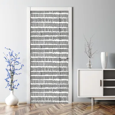Produktbild von Dekorative Türposter selbstklebend Wandaufkleber Türaufkleber Linien grau und weiß 77 x 200 cm