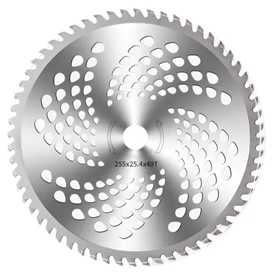 Productafbeelding van Circelzaagblad, hardmetalen, 255 x 25,4 mm, geschikt voor grastrimmers en motorzeis, tuingereedschap