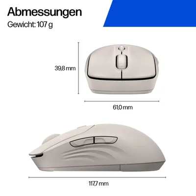 Zdjęcie produktu dla HP Mysz bezprzewodowa 400 Quiet, Oburęczny, RF Wireless + Bluetooth, 6000 DPI, Fioletowy