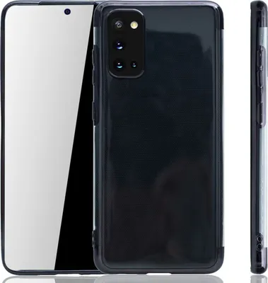 Produktbild von Handyhülle für Samsung Galaxy S20 Schwarz - Clear - TPU Silikon Case Backcover Schutzhülle in Transparent   Schwarz
