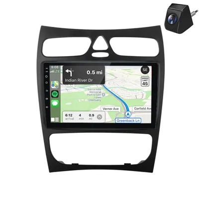 Produktbild von Geeignet Für Mercedes Benz CLK W209 W203  9"Android carplay android auto Autoradio GPS Navi DAB+ WIFI 4+64G FM 4Kern