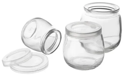 Image de Couvercles pour pots de yaourt - Couvercles en plastique - 6,8 cm - Lot de 12