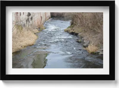 Produktbild von Tasovice Fluss Dyje Moravia– Wandbild mit Rahmen – Gerahmtes Bild  – Wanddekoration – 30x20 cm –  Schwarz Rahmen