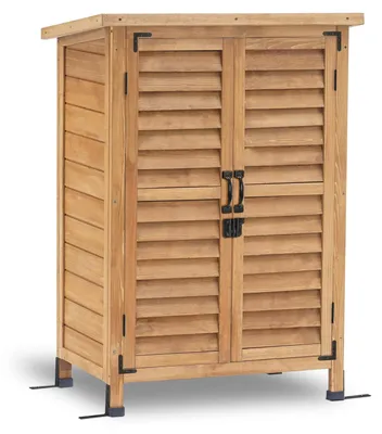 Productafbeelding van Tuinkast Gereedschapskast - Tuinbox - Hout - Naturel - 47 x 63 x 96 cm