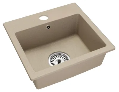 Produktbild von Kondela Granit-Küchenspüle mit Siphon Donyk 44,2x41,5 cm - beige