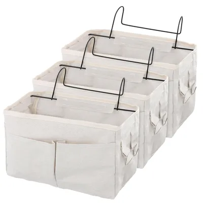 Image de Ensemble de 3 organisateurs suspendus pour lit, idéaux pour le rangement