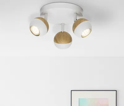 Produktbild von LED Deckenstrahler mit warmweißem Licht - 3 flammiger Spotrondell