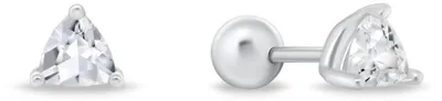 Obrázek produktu pro Stříbrné kameny s čirým kubickým zirkonem EA1236W Průměr: 0,6 cm