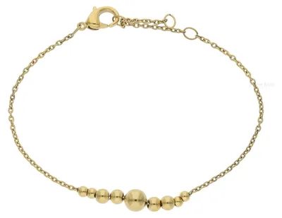 Produktbild von Boccia Damen Armband 03075-02 Titan, Gold plattiert, Kugeln, 21 cm