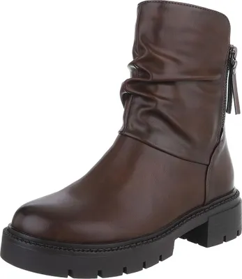 Produktbild von Ital-Design Damen Stiefeletten Klassische Stiefeletten  Lederoptik Klassische Stiefeletten 90109789 Braun Gr.  36