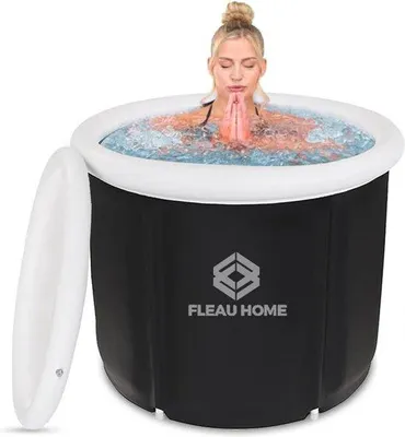 Produktbild von Großes aufblasbares Eisbad mit Deckel und Pumpe isoliert
