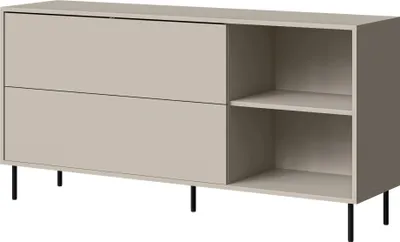 Produktbild von Furniture24 Kommode Masha 150 X 75 X 39 Cm Sidedeboard Push To Open Kaschmir Metallfüße