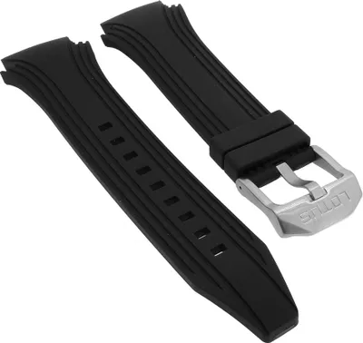 Produktbild von Lotus Watches | Uhrenarmband Kautschuk schwarz Spezial Anstoß | 15756