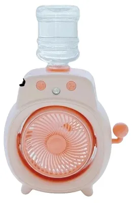 Imagen del producto de Ventilador con pulverizador refrigerante, función de humidificación, diseño portátil, color rosa