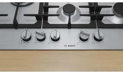 Produktbild von Bosch Serie 6 PCS7A5I90, Edelstahl, Integriert, 75 cm, Gaskochfeld, Edelstahl, 5 Zone(n)