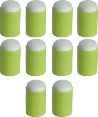Produktbild von 10 Stück Fingerschwämme zum Fingermalen, Fingermalschwämme, Bastel- und Zeichenschwamm-Set zum Malen, für Kunst, Tinte, Basteln, Kreide, Kartenherstellung