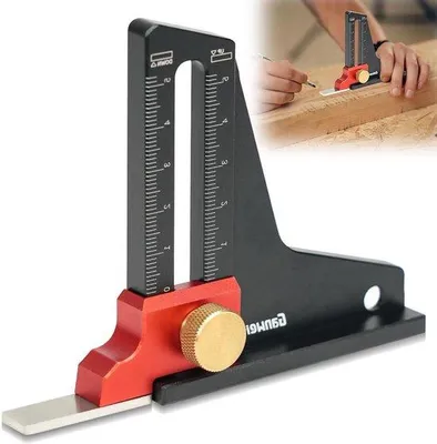 Image de Jauge de profondeur en aluminium Scie de table Règle de profondeur pour le travail du bois à la maison