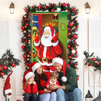Produktbild von Weihnachtsbanner - fröhliches Weihnachtsdekorationsblatt - Weihnachtsgröße - Weihnachtsaußentür - geeignet für Weihnachtsfeier - Weihnachtsfeier - Neujahrsfestliche Partybedarf