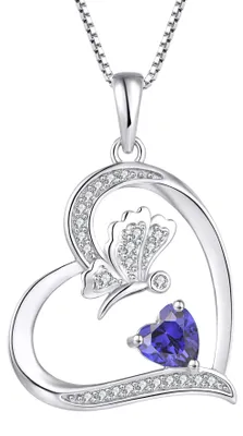 Productafbeelding van Vlinder Hanger van 925 Sterling Zilver met Tanzaniet