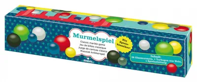 Produktbild von MOSES Klassisches Murmelspiel mit 26 Murmeln und Zubehör