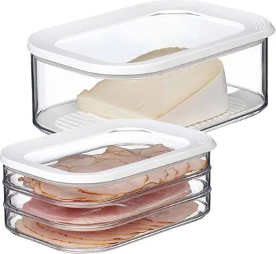 Produktbild von Mepal MODULA Frischhaltedosen Wurst & Käse Set weiß