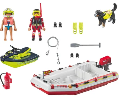 Produktbild von PLAYMOBIL Action Heroes 71464 Feuerwehrboot mit Aqua Scooter